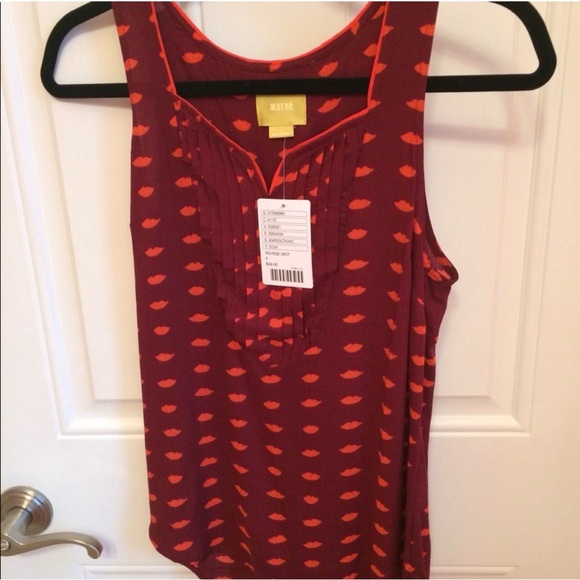 💋NEW! Anthropologie Maeve Amory lips tank - Picture 3 of 6